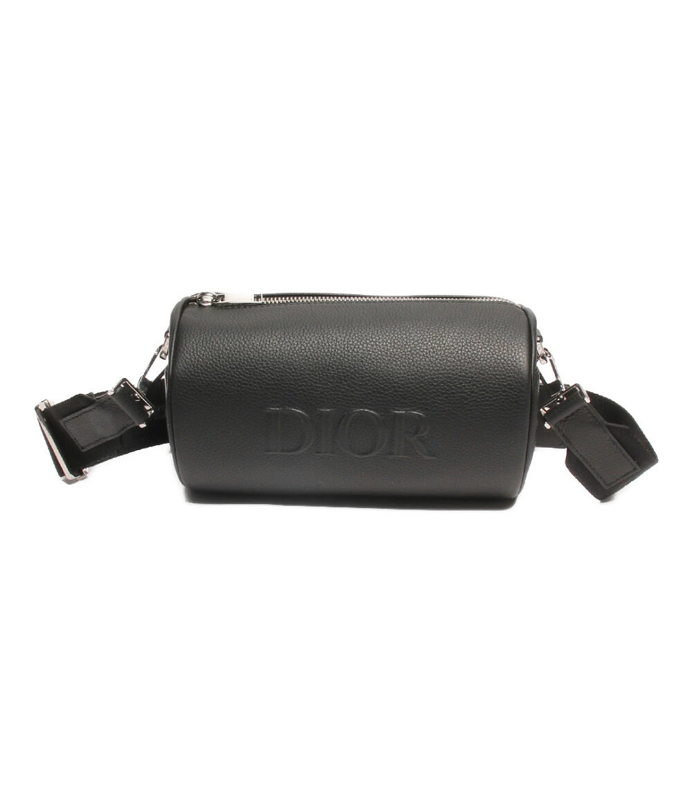 Christian Dior Homme Roller Shoulder Bag Leather Black